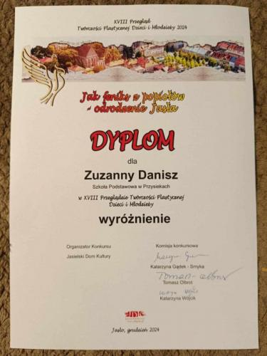 Wyróżnienie Zuzi Danisz 2024